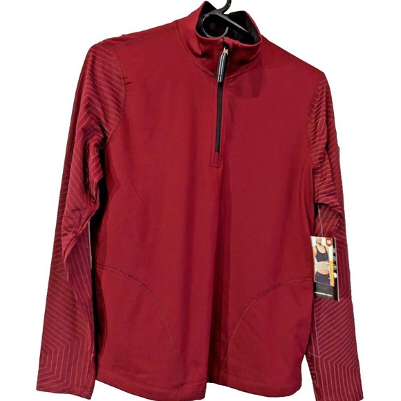 AVIA Womens Activewear Reflective Stripe 1/4 Zip Performance Jacket Pull… - Picture 1 of 12